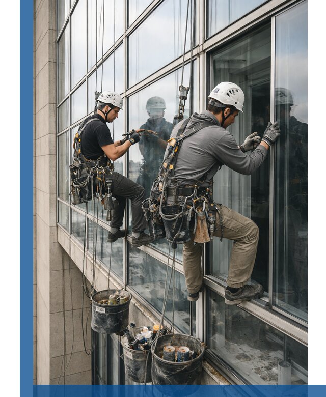 Ремонт витражных конструкций и фасадного остекления в Сланцах