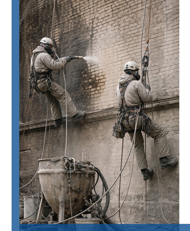 Пескоструйная очистка фасадов в Сланцах профессионально