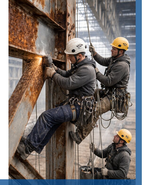 Зачистка металла от ржавчины в Сланцах от 362 р. | ВЫСОТНИК-Слы