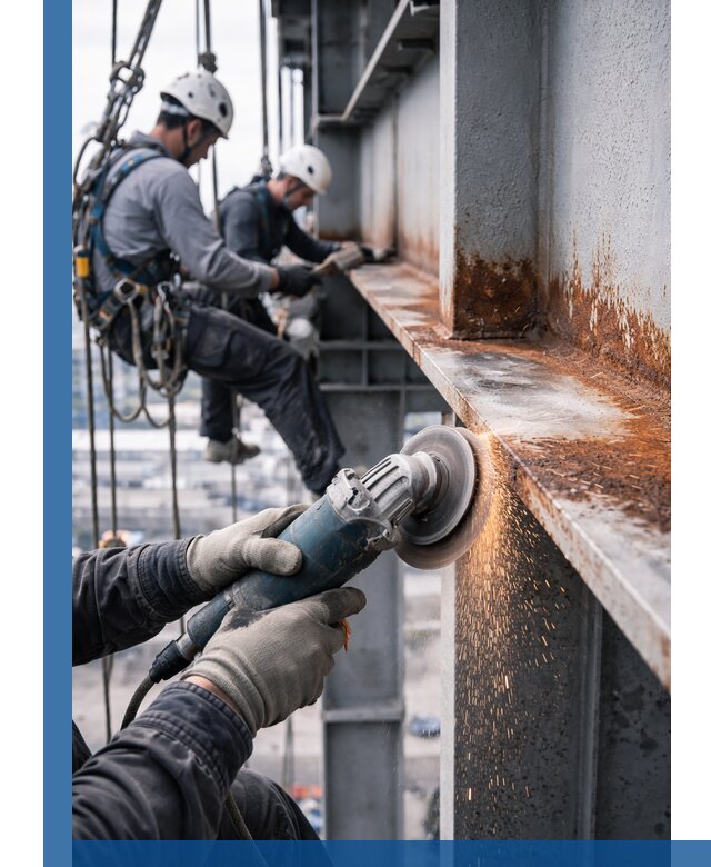 Зачистка металла от ржавчины и подготовка поверхностей в Сланцах