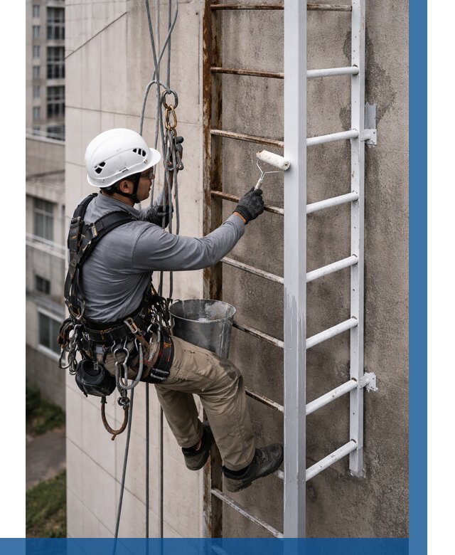 Покраска пожарных лестниц в Сланцах от 4649 р. | ВЫСОТНИК-Слы