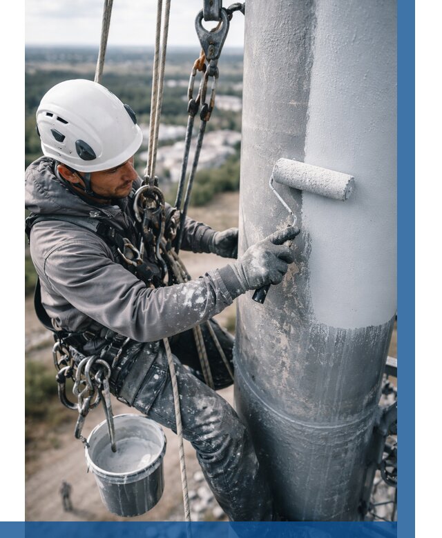Покраска мачт связи под ключ в Сланцах от 878 р. | ВЫСОТНИК-Слы