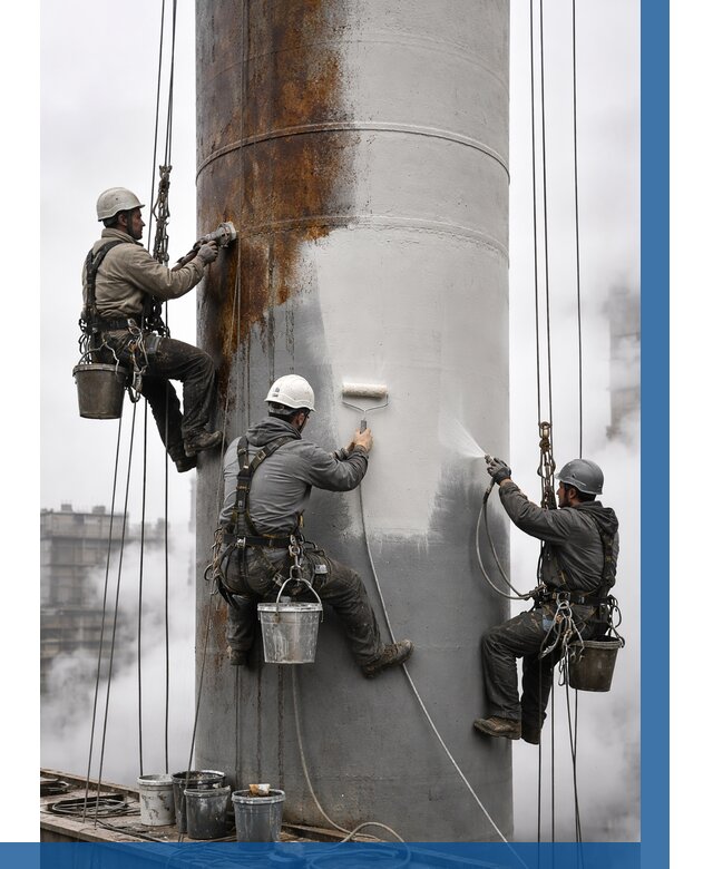 Покраска дымовых труб в Сланцах от 8782 р. | ВЫСОТНИК-Слы