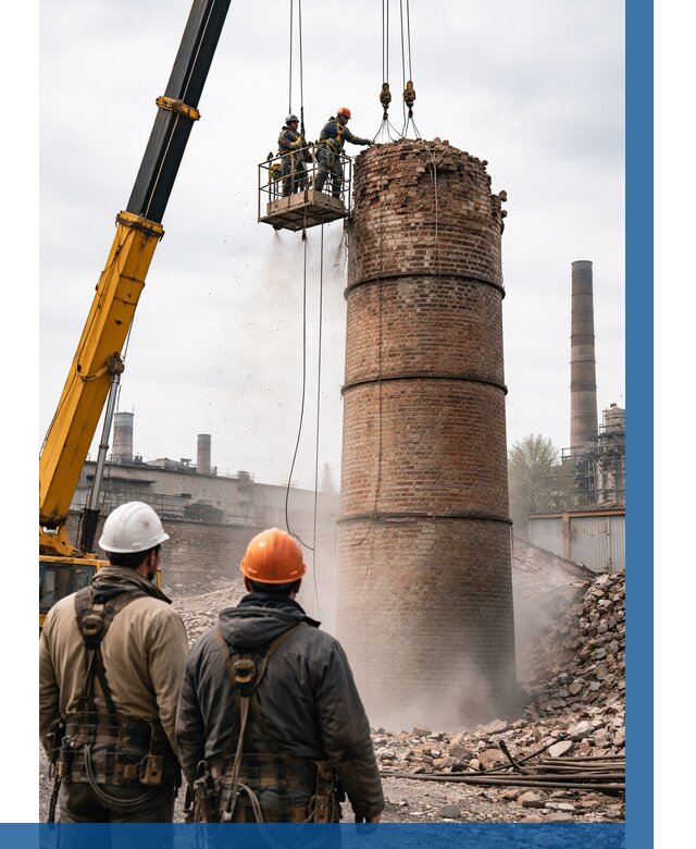 Демонтаж дымовой трубы в Сланцах от 92988 р. | ВЫСОТНИК-Слы, смета