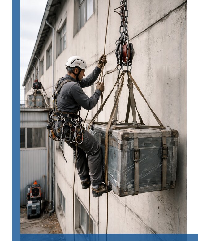 Подъем грузов на высоту в Сланцах для промышленных объектов