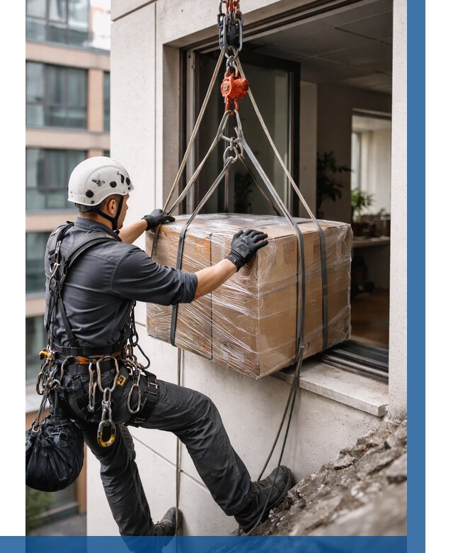 Подъем груза через окно в Сланцах от 4649 р. | ВЫСОТНИК-Слы