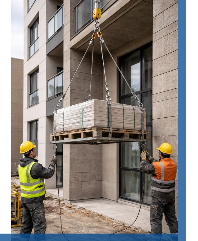 Подъем керамогранита на этаж в Сланцах от 3616 р. | ВЫСОТНИК-Слы