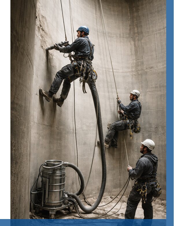 Зачистка силосов в Сланцах от 4649 р. Договор и смета ВЫСОТНИК-Слы