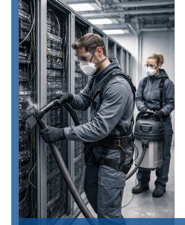 Обеспыливание серверной комнаты в Сланцах, профессиональная очистка