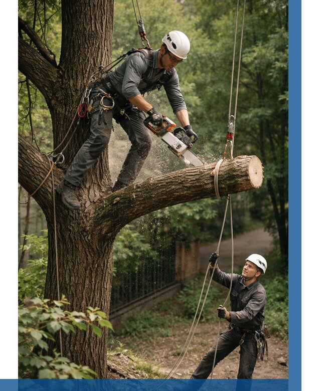 Спил деревьев альпинистами в Сланцах от 8266 р. | ВЫСОТНИК-Слы