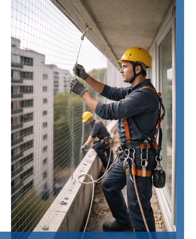 Монтаж сетки от птиц в Сланцах от 4649 р. | ВЫСОТНИК-Слы