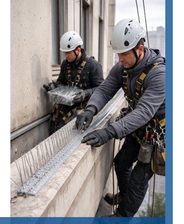 Установка шипов от птиц в Сланцах от 878 р. | ВЫСОТНИК-Слы