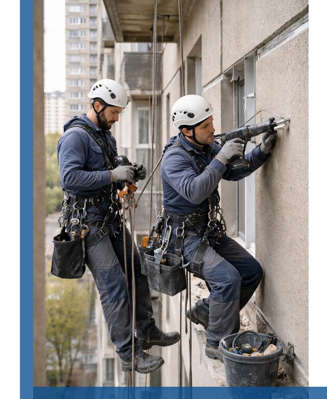 Промышленные альпинисты высотные работы и монтаж в Сланцах